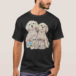 Cat And Dogs Puppy love T-Shirt