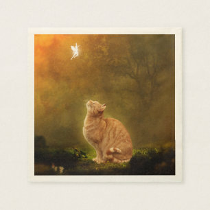 Cat and Fairy Napkin