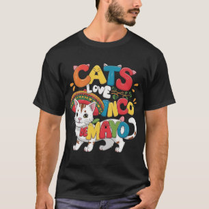 Cat and Fiesta Cinco de Mayo Mexico  T-Shirt