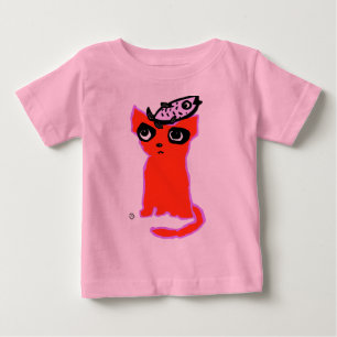 Cat and Fish Baby T-Shirt
