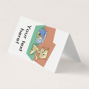 Cat and fish bowl clipart