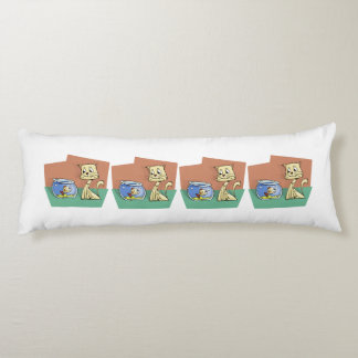 Cat and fish bowl clipart body cushion