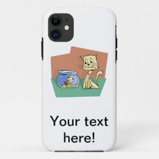 Cat and fish bowl clipart Case-Mate iPhone case