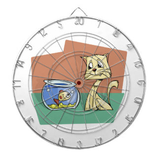 Cat and fish bowl clipart dartboard