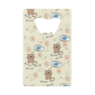 cat and fish pattern