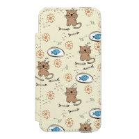 cat and fish pattern