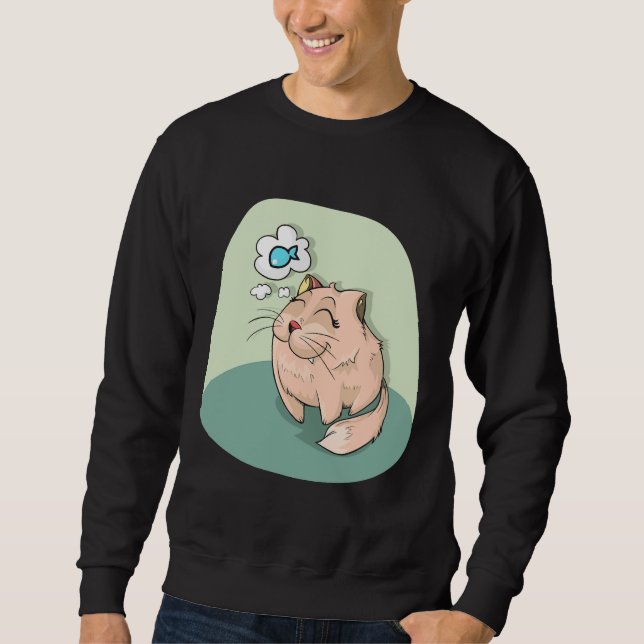 Cat And Fish Sweatshirt (Front)