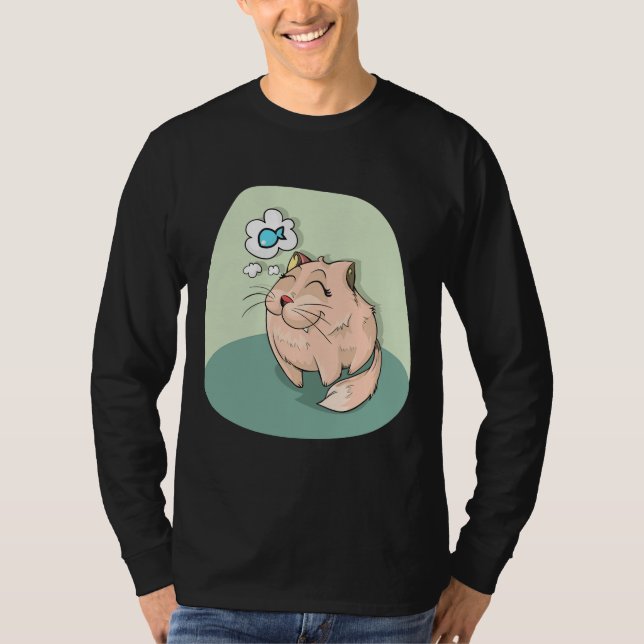 Cat And Fish T-Shirt (Front)