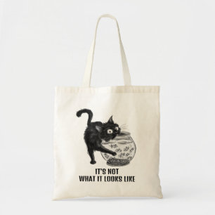 Cat and Fish Tote Bag