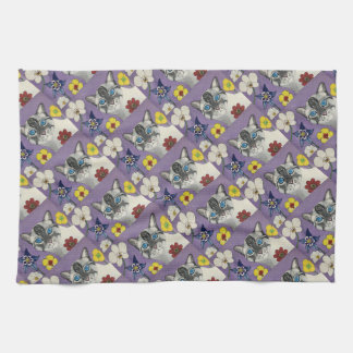 Cat and flowers Kitchen Towels