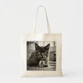 cat and green pepper tote bag