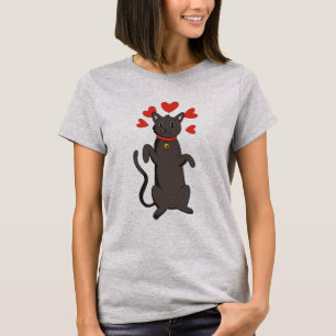 Cat and Hearts T-Shirt