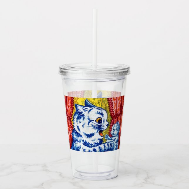Cat and Her Kittens Acrylic Tumbler (Front)