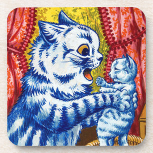 Cat and Her Kittens Coaster
