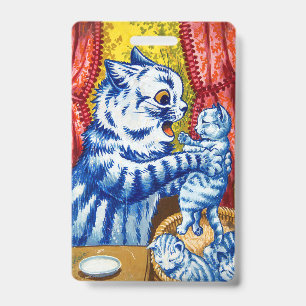 Cat and Her Kittens ID Badge