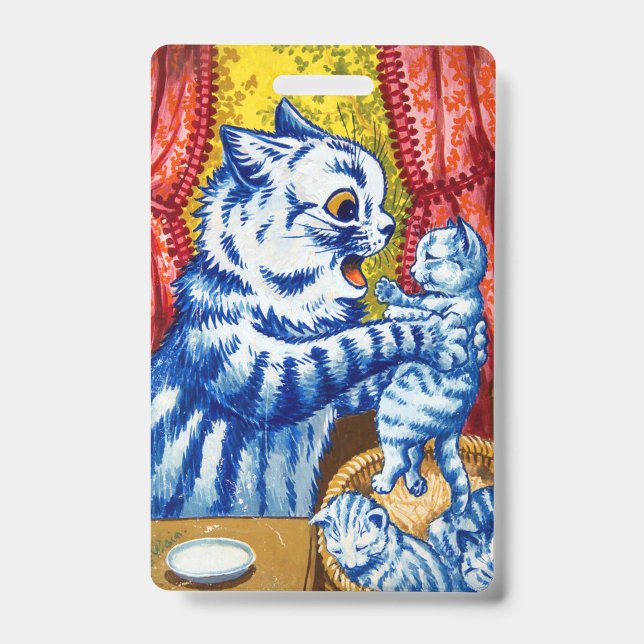 Cat and Her Kittens ID Badge (Front)