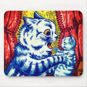 Cat and Her Kittens Mouse Pad