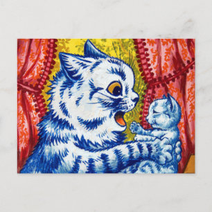 Cat and Her Kittens Postcard