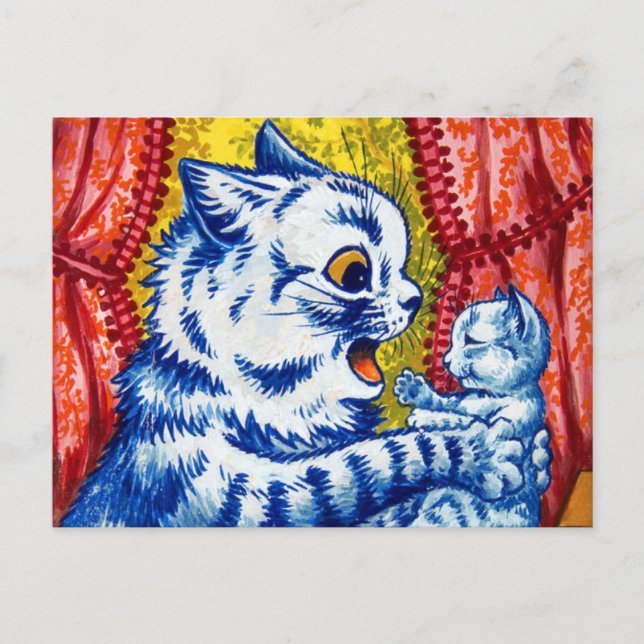 Cat and Her Kittens Postcard (Front)