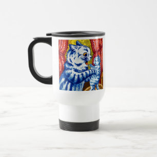 Cat and Her Kittens Travel Mug