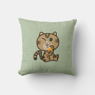 cat and ice-cream cushion