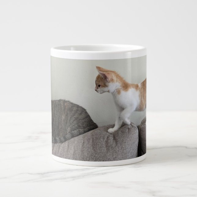 Cat and Kitten Large Coffee Mug (Front)