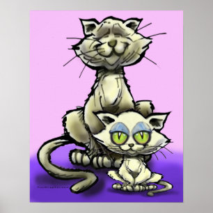 Cat and Kitten Poster