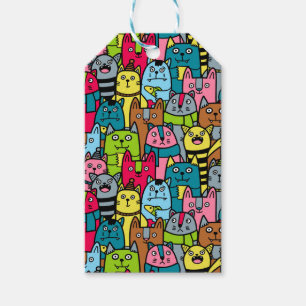 Cat and kittens gift tags