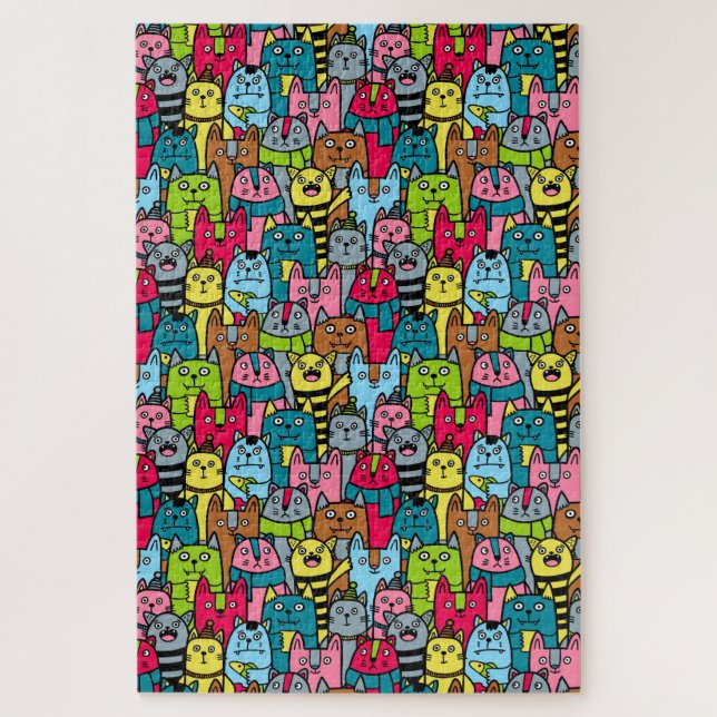 Cat and kittens jigsaw puzzle (Vertical)