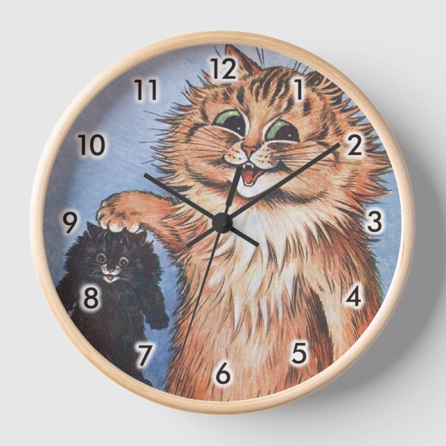 Cat and Kittens, Louis Wain Clock (Front)