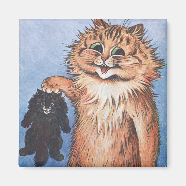 Cat and Kittens, Louis Wain Magnet (Front)