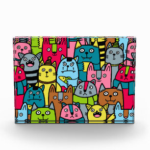 Cat and kittens photo block