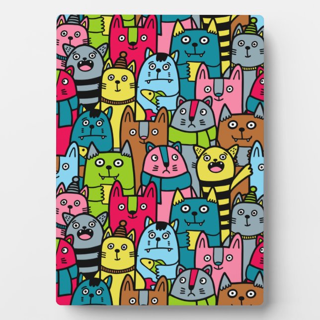 Cat and kittens plaque (Front)