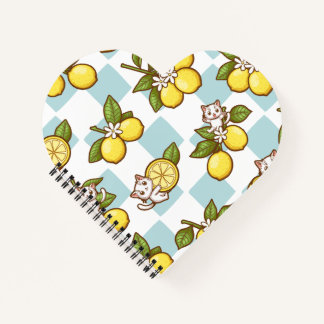 Cat and Lemon Notebook