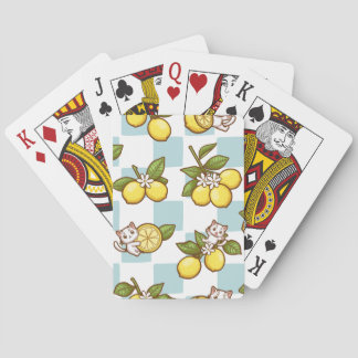 Cat and Lemon Playing Cards