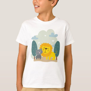 Cat and Lion Best Friend T-Shirt