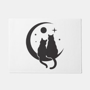 Cat and Moon Doormat