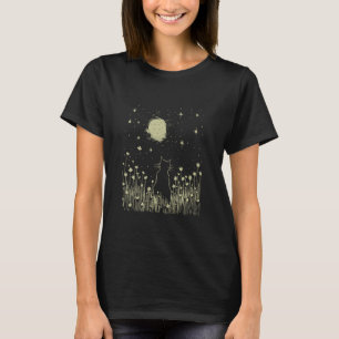 Cat and Moon Funny Oversized Cat Gift For Cat Mum T-Shirt