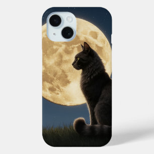 cat and moon phone case