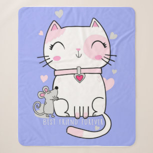 Cat And Mouse Best Friend Forever Blanket