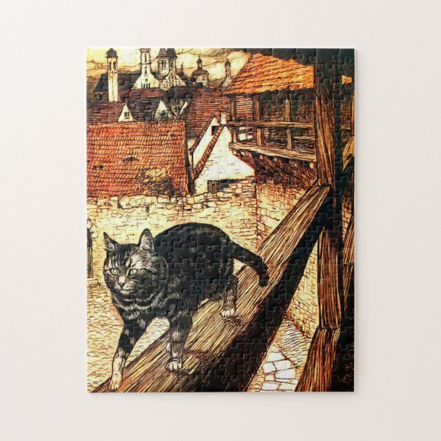 Cat and Mouse by Arthur Rackham Jigsaw Puzzle (Vertical)