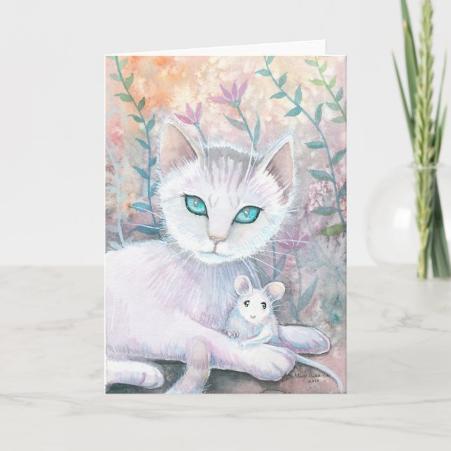 Cat and Mouse Friends Card (Front)