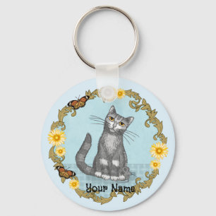 Cat and Mouse  Key Ring