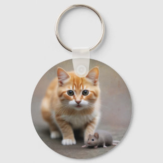 Cat and Mouse Key Ring