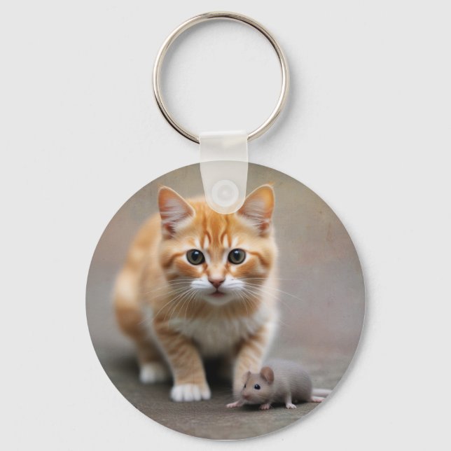 Cat and Mouse Key Ring (Front)
