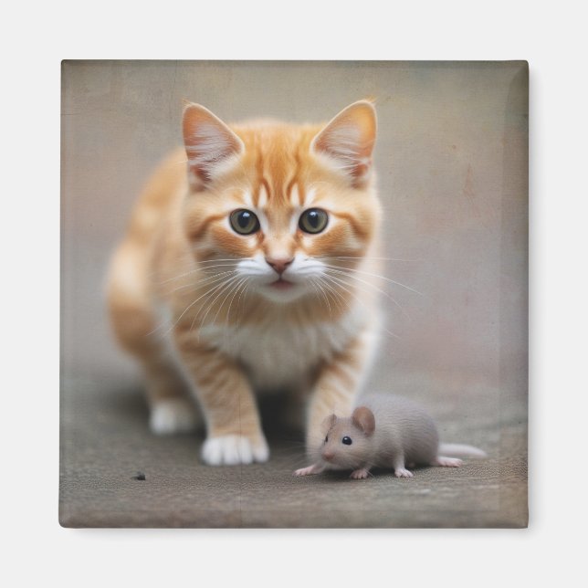 Cat and Mouse Magnet (Front)