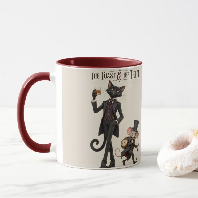 Cat and Mouse Mischief Mug (With Donut)