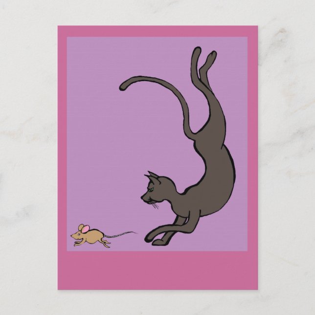 cat and mouse postcard (Front)