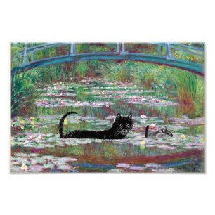 Cat and mouse under the bridge photo print