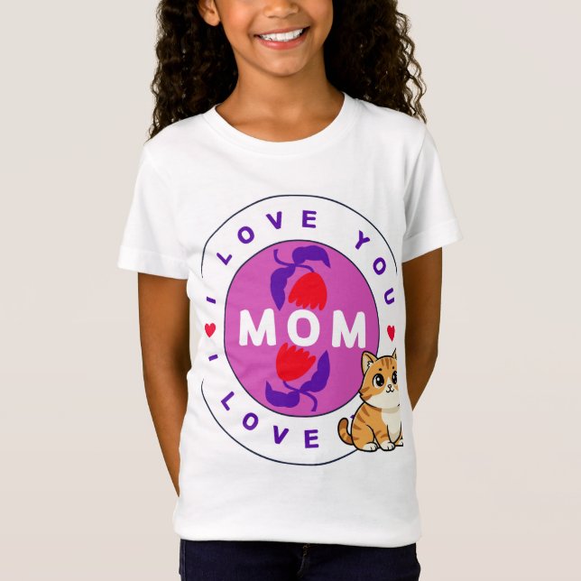 Cat and mum design t-shirt (Front)